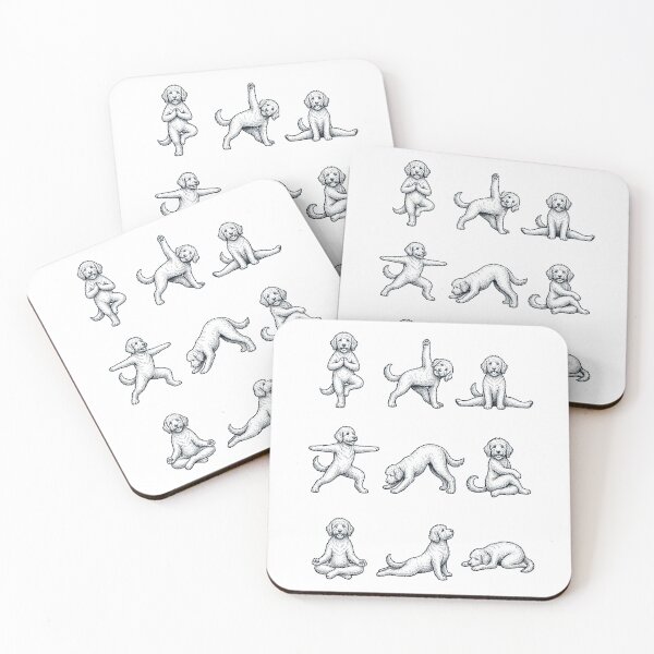 Item preview, Vintage Goldendoodle Yoga Poses Funny Meditation Dog Mom Lover designed and sold by DoodleTortle.