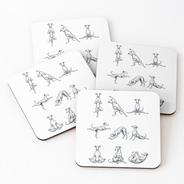 Artikelvorschau, Vintage Greyhound-Yoga-Posen, lustige Meditation, Hundemama-Liebhaber entworfen und verkauft von DoodleTortle.