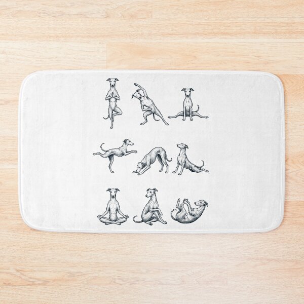 Artikelvorschau, Vintage Greyhound-Yoga-Posen, lustige Meditation, Hundemama-Liebhaber entworfen und verkauft von DoodleTortle.