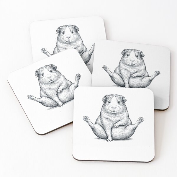Item preview, Funny Guinea Pig Yoga Pose Animal Lover Meme designed and sold by DoodleTortle.