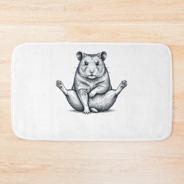 Item preview, Funny Hamster Yoga Pose Animal Lover Meme designed and sold by DoodleTortle.