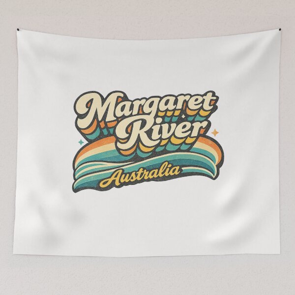 Item preview, Margaret River Australia Surf Coast Vineyards Western Australia Typography designed and sold by Places On Earth.
