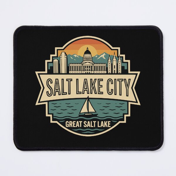 Item preview, Retro Salt Lake City Utah Vintage Travel Badge designed and sold by Imaginationbeyond.
