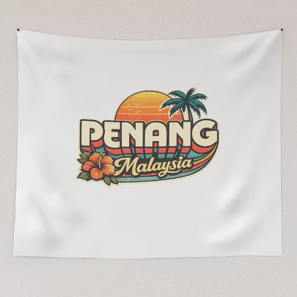 Item preview, Penang Malaysia George Town Tropical Coast Heritage Typography designed and sold by Places On Earth.