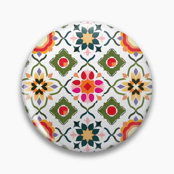 Item preview, Colorful Floral Tile Seamless Pattern Design designed and sold by UniqueDesign751.