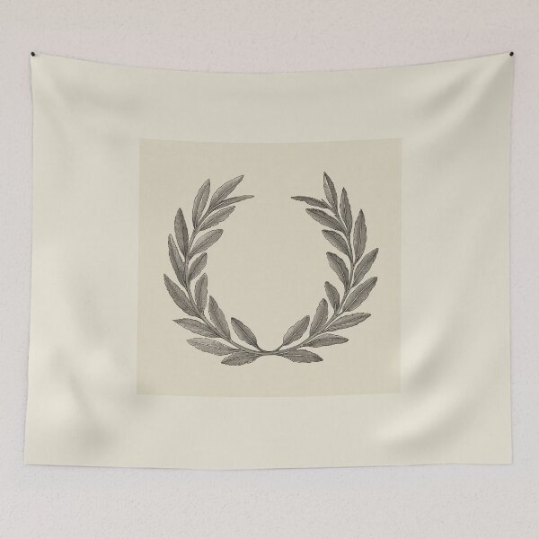 Item preview, Laurel Wreath – Classical Engraving Fine Art Print designed and sold by BestVarieties.