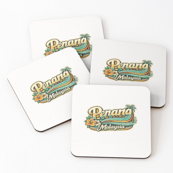 Item preview, Penang Malaysia Tropical Coastline George Town Heritage Typography designed and sold by Places On Earth.