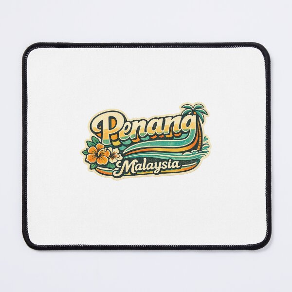Item preview, Penang Malaysia Tropical Coastline George Town Heritage Typography designed and sold by Places On Earth.