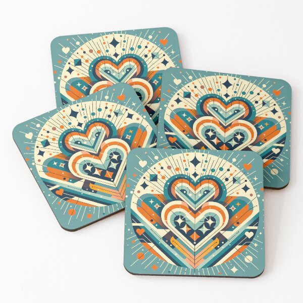 Item preview, Geometric Heart Abstract with Radiant Lines designed and sold by InkSmithery.