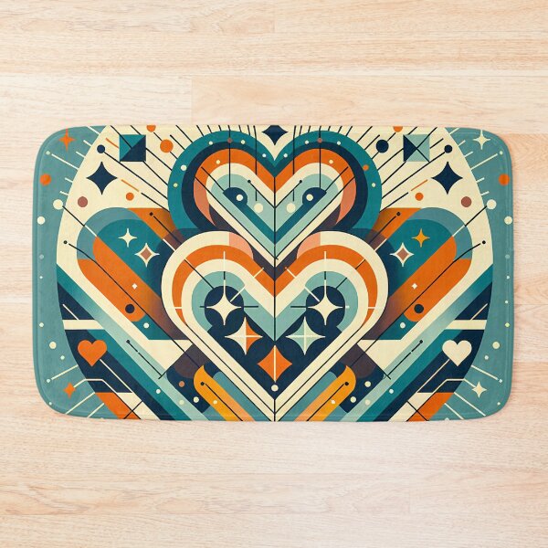 Item preview, Geometric Heart Abstract with Radiant Lines designed and sold by InkSmithery.