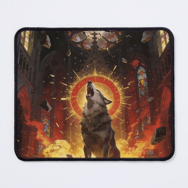 Item preview, Wolf Consecrates Cathedral in Sacred Explosion designed and sold by GeoWhimsy Studio.