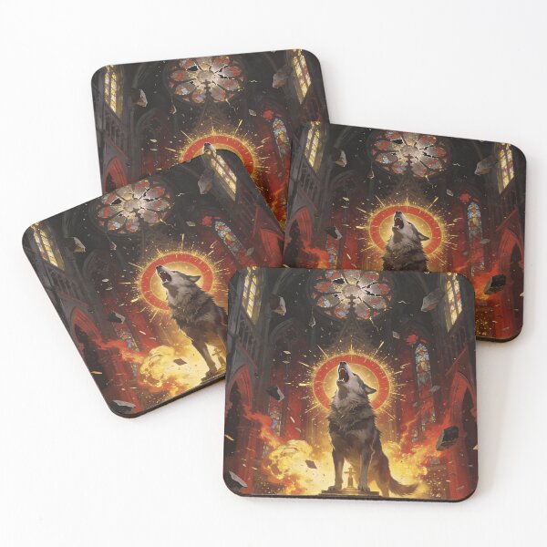 Item preview, Wolf Consecrates Cathedral in Sacred Explosion designed and sold by GeoWhimsy Studio.