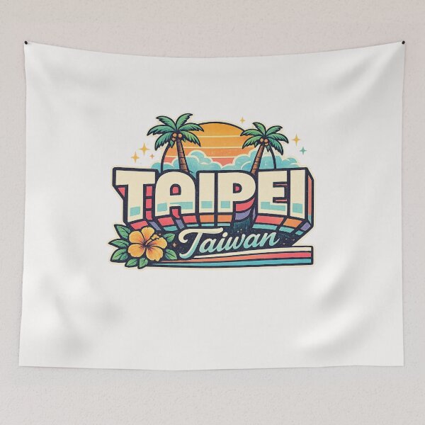 Item preview, Taipei Taiwan Taipei 101 Night Market Skyline Typography designed and sold by Places On Earth.