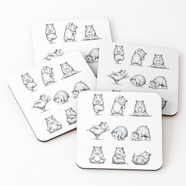 Item preview, Vintage Hamster Yoga Poses Funny Meditation Animal Lover designed and sold by DoodleTortle.