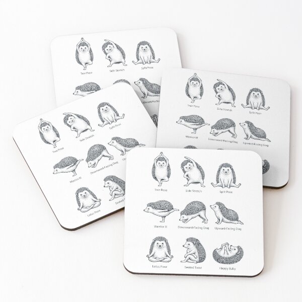 Item preview, Vintage Hedgehog Yoga Poses Funny Meditation Animal Lover designed and sold by DoodleTortle.