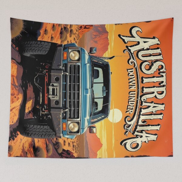Item preview, Retro Offroad Australia Down Under Vintage Travel Poster designed and sold by BorgSpareParts.