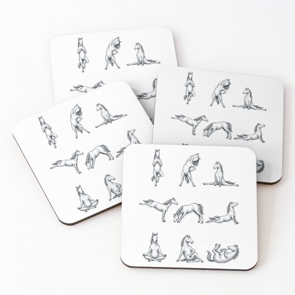 Item preview, Vintage Horse Yoga Poses Funny Meditation Animal Lover designed and sold by DoodleTortle.