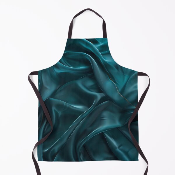 Item preview, Emerald silk-effect wall mural – Flowing fabric texture in green and gold designed and sold by CosmicGlyph.