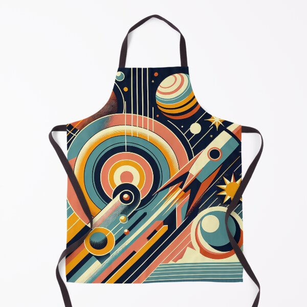 Item preview, Geometric Rocket in Retro Space designed and sold by InkSmithery.