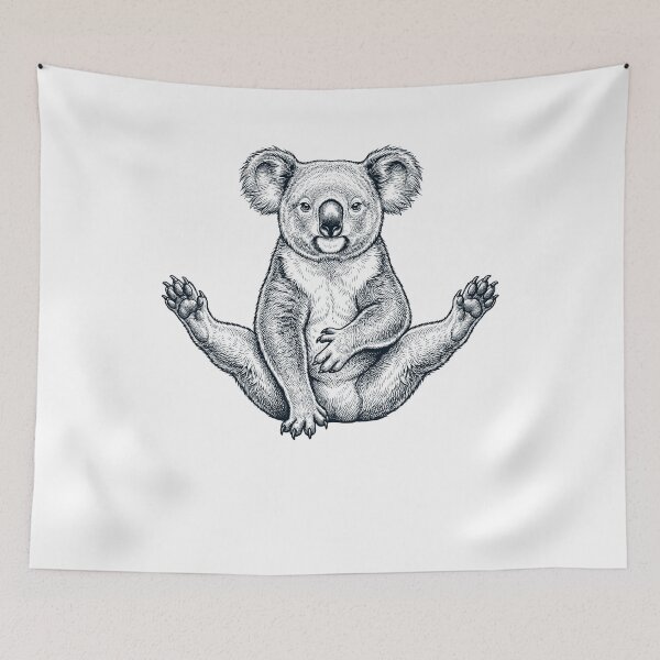 Item preview, Funny Koala Yoga Pose Animal Lover Meme designed and sold by DoodleTortle.