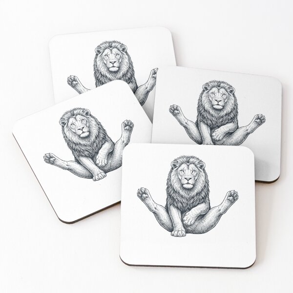 Item preview, Funny Lion Yoga Pose Animal Lover Meme designed and sold by DoodleTortle.