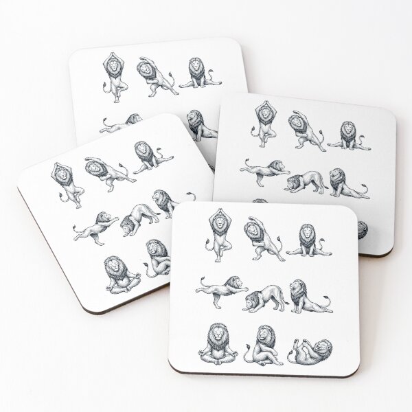 Item preview, Vintage Lion Yoga Poses Funny Meditation Animal Lover designed and sold by DoodleTortle.