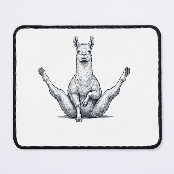 Item preview, Funny Llama Yoga Pose Animal Lover Meme designed and sold by DoodleTortle.