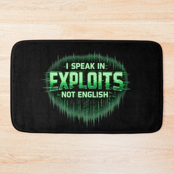 Item preview, I Speak in Exploits Not English – Hacker Code Tech Humor designed and sold by SidTastic .