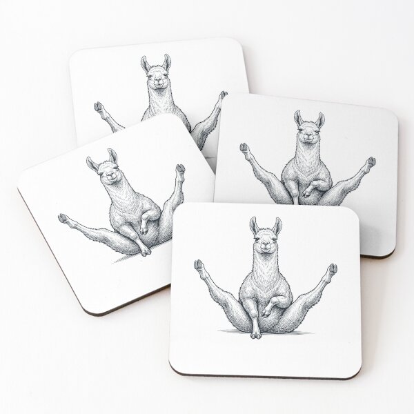 Item preview, Funny Llama Yoga Pose Animal Lover Meme designed and sold by DoodleTortle.