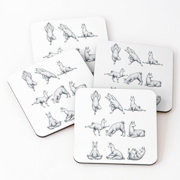 Item preview, Vintage Llama Yoga Poses Funny Meditation Animal Lover designed and sold by DoodleTortle.