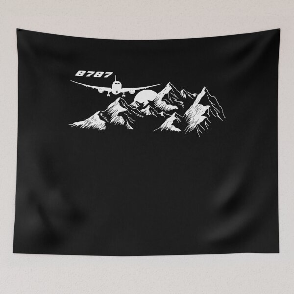 Item preview, B787 Mountain Flight Aviation T-Shirt designed and sold by Emberglowo.