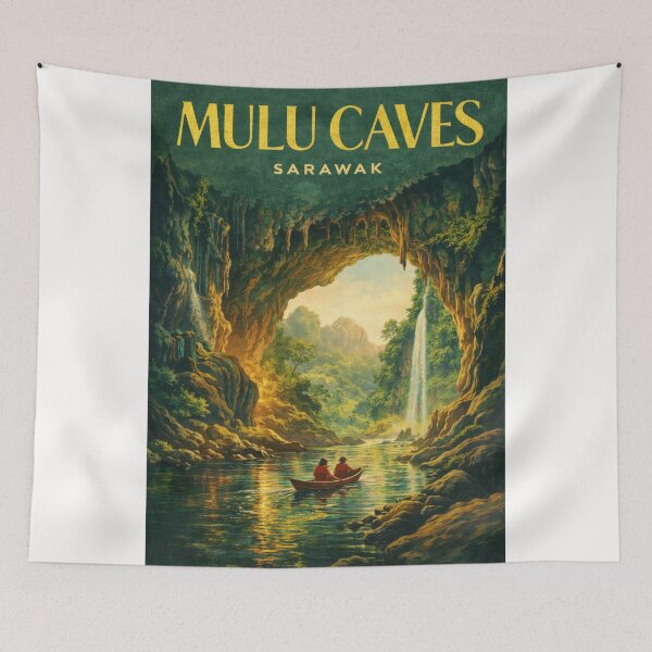 Item preview, Mulu Caves Sarawak Borneo Rainforest Clearwater Cave Boating Spot designed and sold by Places On Earth.