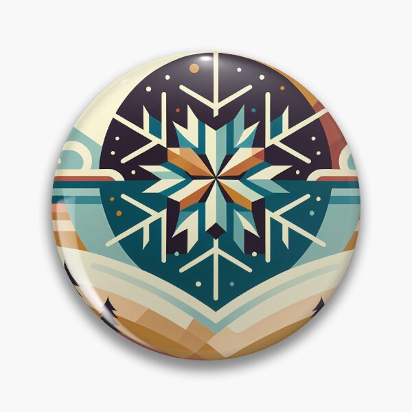 Item preview, Geometric Snowflake Winter Landscape designed and sold by InkSmithery.