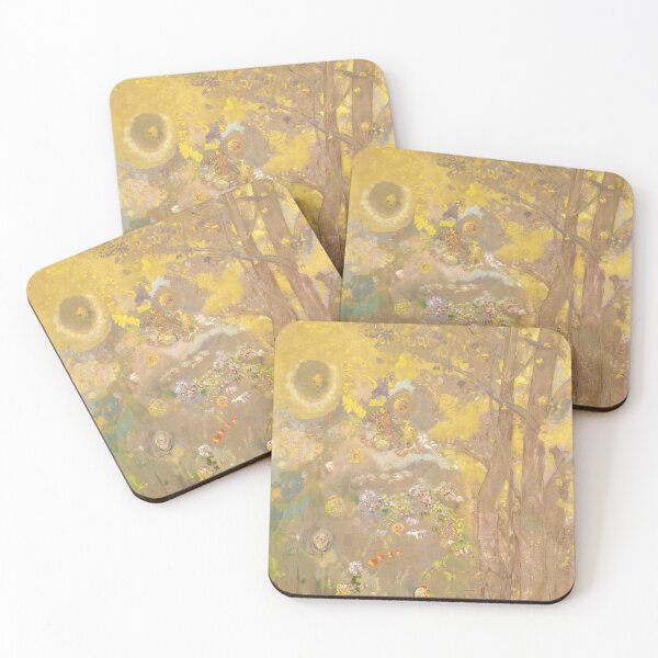 Item preview, Odilon Redon. Trees on a yellow background designed and sold by likiska.