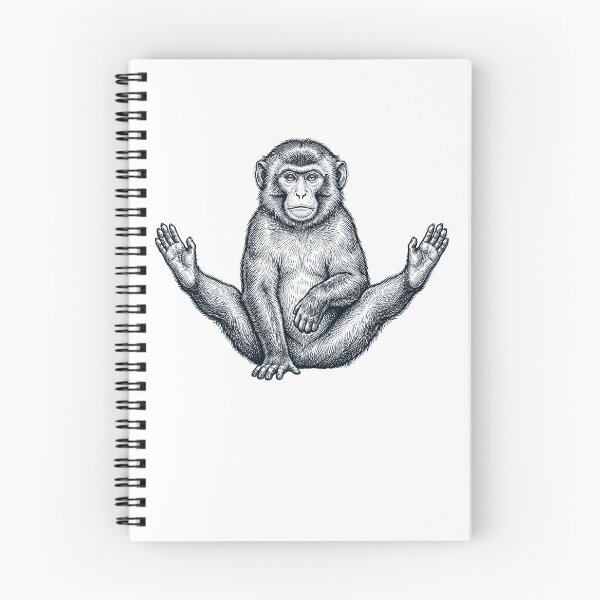 Item preview, Funny Monkey Yoga Pose Animal Lover Meme designed and sold by DoodleTortle.