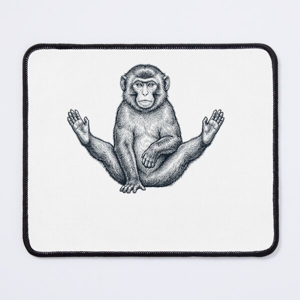 Item preview, Funny Monkey Yoga Pose Animal Lover Meme designed and sold by DoodleTortle.