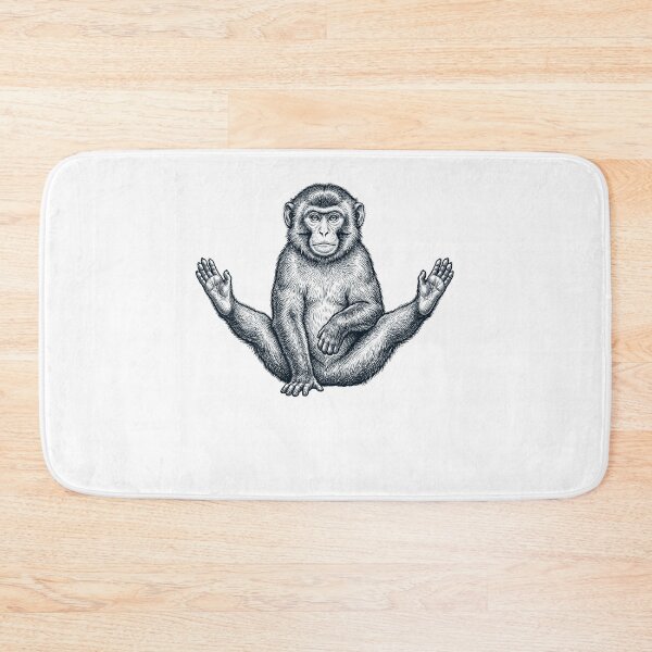 Item preview, Funny Monkey Yoga Pose Animal Lover Meme designed and sold by DoodleTortle.