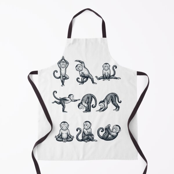 Item preview, Vintage Monkey Yoga Poses Funny Meditation Animal Lover designed and sold by DoodleTortle.