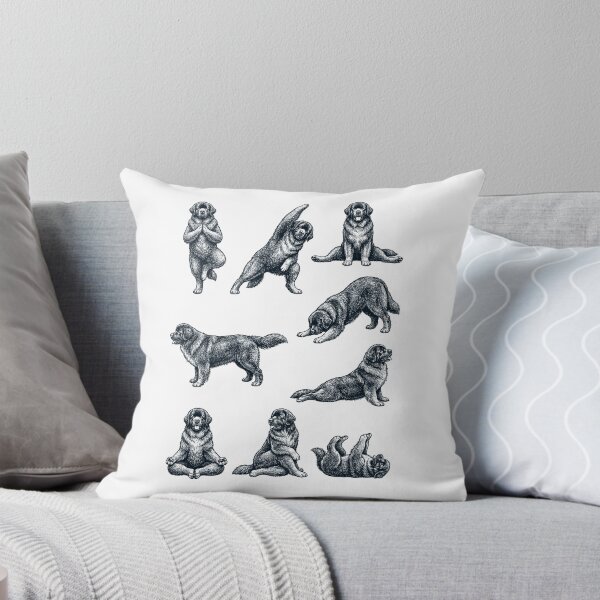 Item preview, Vintage Newfoundland Yoga Poses Funny Meditation Dog Mom Lover designed and sold by DoodleTortle.