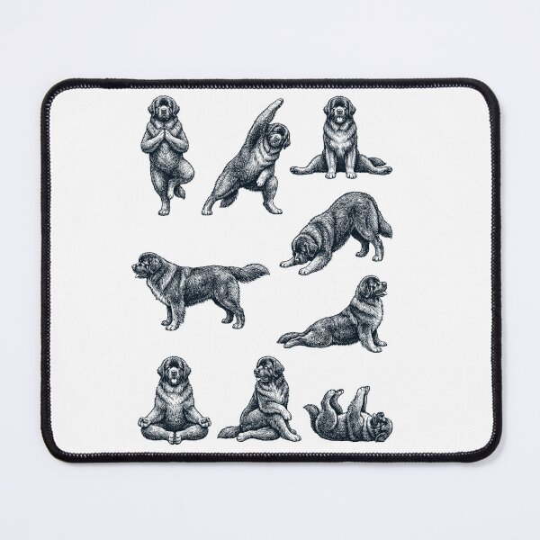 Item preview, Vintage Newfoundland Yoga Poses Funny Meditation Dog Mom Lover designed and sold by DoodleTortle.