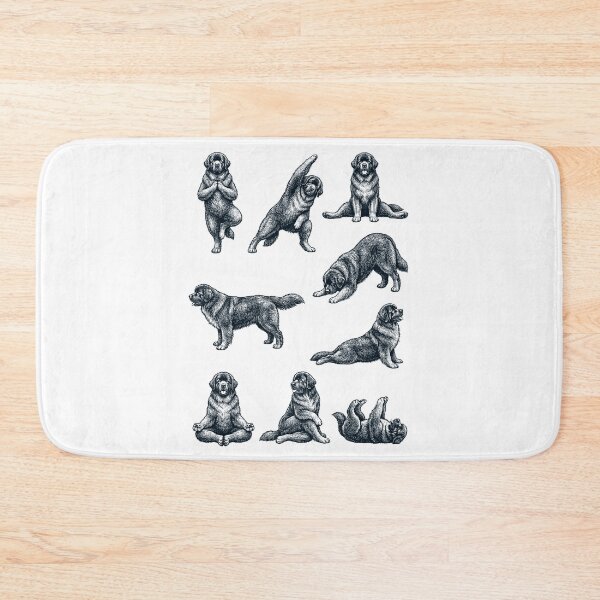 Item preview, Vintage Newfoundland Yoga Poses Funny Meditation Dog Mom Lover designed and sold by DoodleTortle.