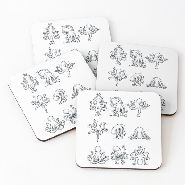 Item preview, Vintage Octopus Yoga Poses Funny Meditation Animal Lover designed and sold by DoodleTortle.