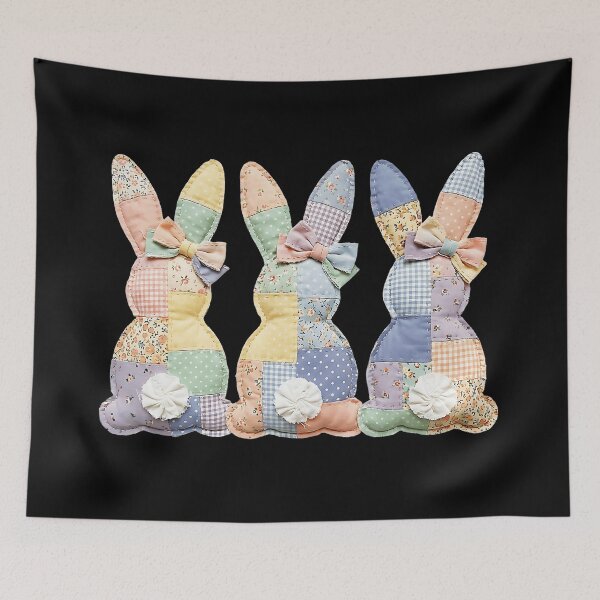 Item preview, Easter Patchwork Bunny Coquette Lace Bow Cute Style designed and sold by miaa-artistshop.