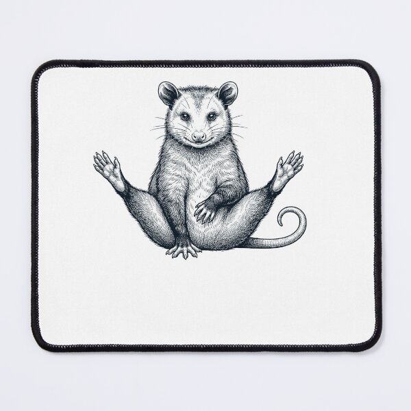Item preview, Funny Opossum Yoga Pose Animal Lover Meme designed and sold by DoodleTortle.