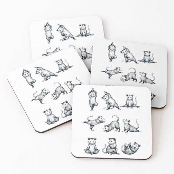 Item preview, Vintage Opossum Yoga Poses Funny Meditation Animal Lover designed and sold by DoodleTortle.
