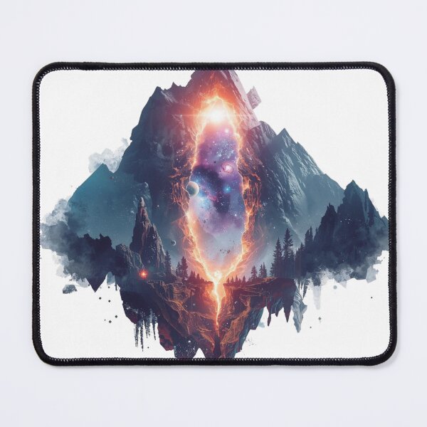 Item preview, Gateway of the Mountains – Surreal Cosmic Portal Landscape designed and sold by catcurio.