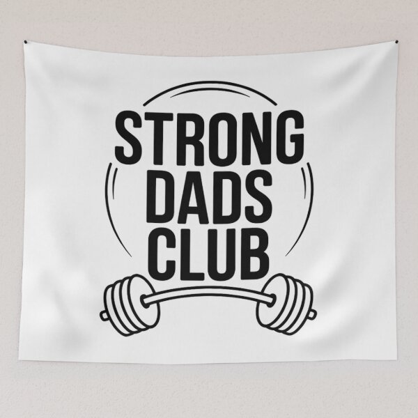 Item preview, Strong Dads Club, Barbell Weightlifting Dad Fitness designed and sold by papertaless.