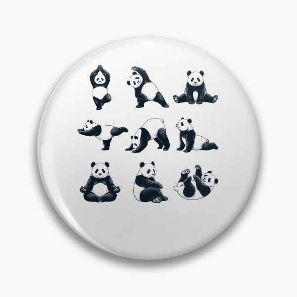 Item preview, Vintage Panda Yoga Poses Funny Meditation Animal Lover designed and sold by DoodleTortle.