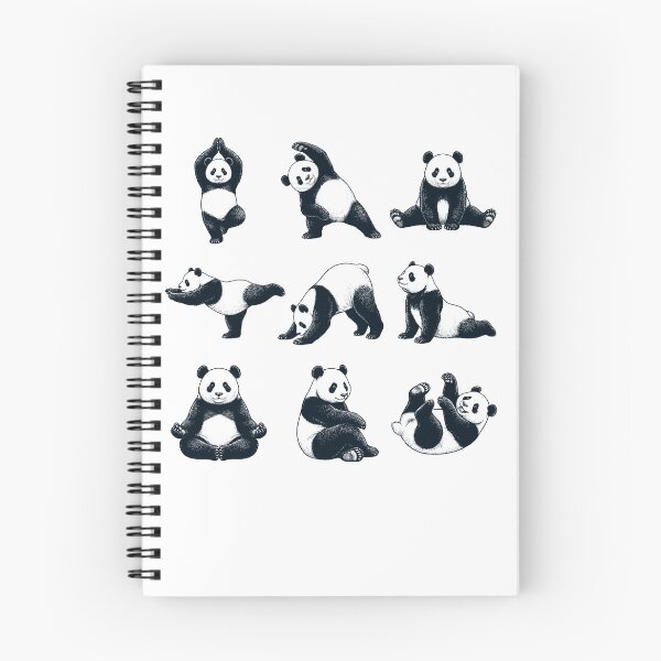 Item preview, Vintage Panda Yoga Poses Funny Meditation Animal Lover designed and sold by DoodleTortle.