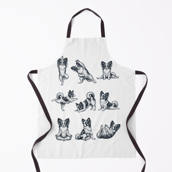Item preview, Vintage Papillon Yoga Poses Funny Meditation Dog Mom Lover designed and sold by DoodleTortle.